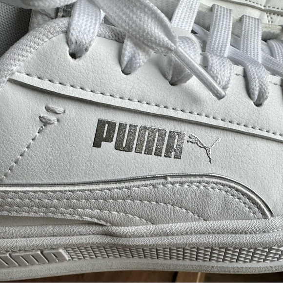 Puma White Platform Sneakers, Size 7, Barely Worn, Practically New - Picture 4 of 8